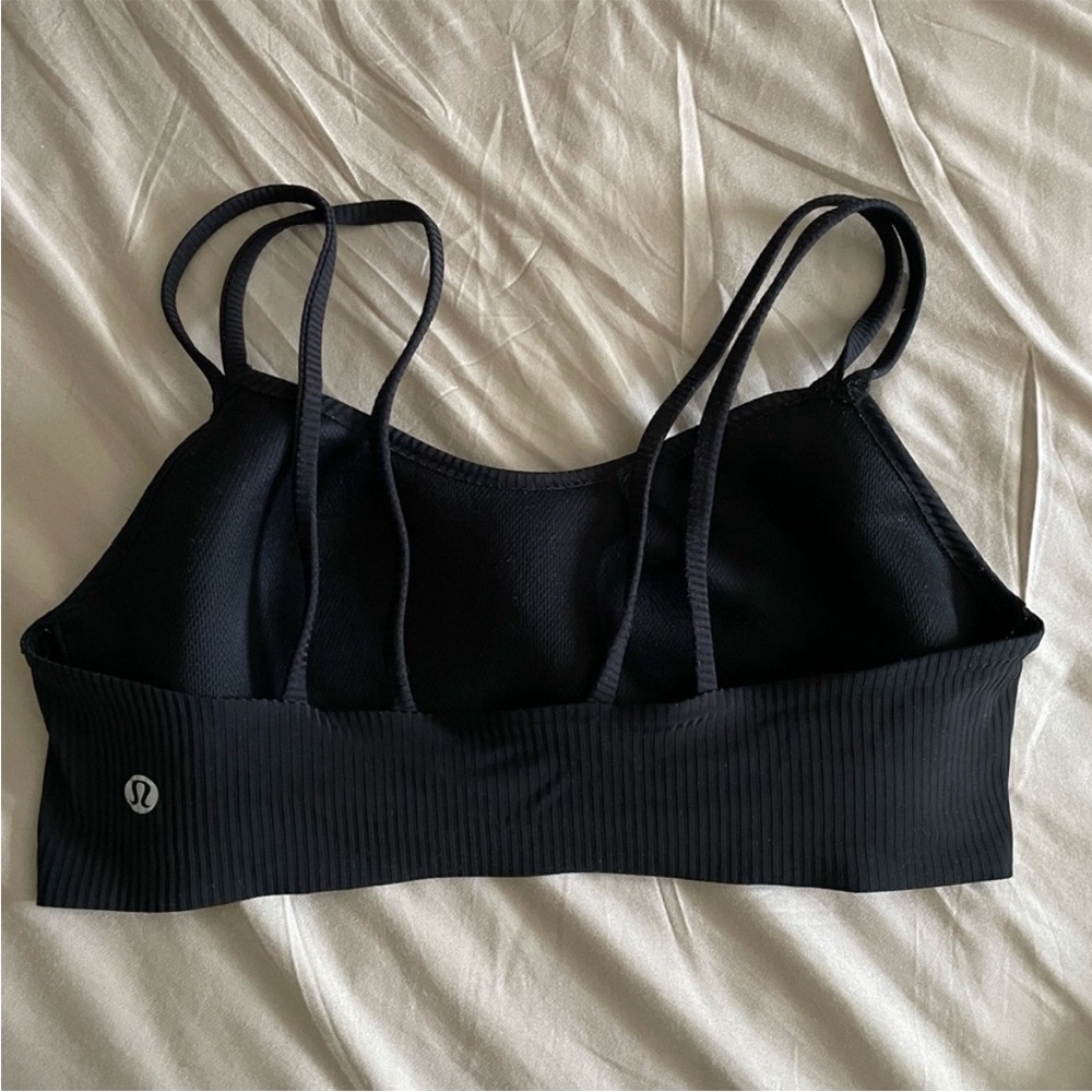 Ribbed Lululemon Like a Cloud Ribbed Bra - Black - Picture 5 of 5